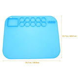 Silicone Craft Tray Painting Mat for Artists Sky Blue Nonstick Multipurpose 1Pack V1366-AZ2-W-13521