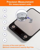 Food Scale,Digital Kitchen Scale, Stainless Steel, Weight in Grams, Ounces, Milliliters and Pounds, V1258-DP02-C-15