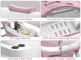 CARLA HOME Foldable Bathtub Adult - Collapsible Soaking Tub - Pink - Folding Bathub V178-36496