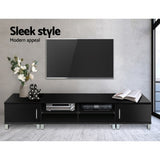 Artiss TV Cabinet Entertainment Unit 190cm Black Danson FURNI-TV-190-BK-AB