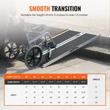VEVOR Portable Wheelchair Ramp 152cm, Non-Slip Aluminum Folding Handicap Ramp, Door Threshold Ramps V952-ZDKMJPD60YC12YUIHV0