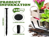 200 Pack Landscaping Spikes Anchoring Spike Plastic Ground Stake for Lawn, Weed Barriers, Turf, V1258-DP02-C-2737