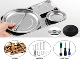 4 pcs Magnetic Tray with Magnetic Pin Screw Bolt Holder Round Magnet Parts Bowl Stainless Steel V1258-DP02-C-313