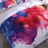 Bianco Watercolour Splash Canvas Quilt / Doona / Duvet Cover set V745-AQ041989Q3