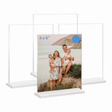 Acrylic Picture Frame 4x6 Inches, 8 Pack Plastic Picture Frames Holder Standing,Double Sided Picture V1192-AZ-W-22684