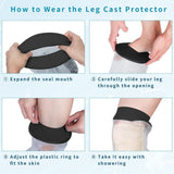 Knee Cast Cover for Shower, Waterproof Bandage and Cast Protector for Knee Replacement Surgery, V1370-AZ4-17673
