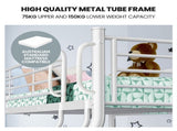 KINGSTON SLUMBER Single over Double Metal Bunk Bed Frame, Matte White V219-BEDDBBKS2MWA