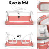 CARLA HOME Foldable Baby Bath Tub with Collapsible Toddler - Pink V178-36509