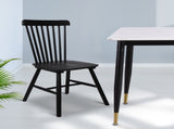 Levede 2x Dining Chairs Kitchen Winsor Black CH1035-2-BK
