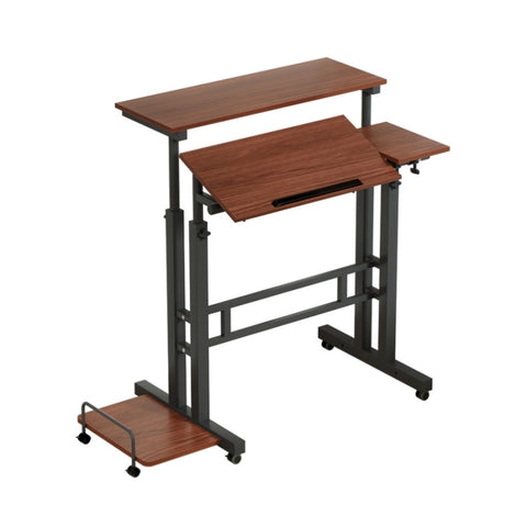 Artiss Laptop Desk Table Adjustable Dark Wood 80CM LA-DESK-SD-DW