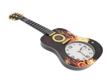 Wall Clock Silent Simulation Ukulele Shaped Decorative Alarm Clock for Bedroom Student Dormitory V1294-YM0626-3115220139512