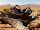 Large Capacity Women's Top-Grain Leather Tote Vintage Soft Leather Shoulder & Crossbody Bag for V1232-DRLDJB-002