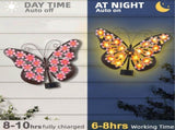 2Pack Solar Butterfly Lights Outdoor Metal Decor with 20 Led Decorative 10"Outdoor Butterfly V1107-124-75442-YEL-2PACK