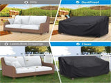 Waterproof Garden Bench Cover for 2 Seater Bench Black, 152 x 107 x 76 cm V1237-ZY-818-118
