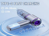 Cordless Handheld Vacuum & Air Duster with Dual Suction/Blow Modes, Transparent Dust Cup, USB-C V1107-CS-WSCZXCQ