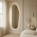 Interior Ave - Opal Irregular LED Wall Mirror Backlit Statement Mirror V355-IA-SM-OPA-FRA