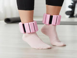 2-Piece Ankle & Wrist Weights 2kg Pair Adjustable Workout Bangles V63-952781