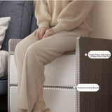 Classic Nightstand Walnut Wood Grain Double Drawer Tray Top White Handles V360-ZC-FNBT0069-BN-2D-47