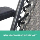 Gardeon 2PC Zero Gravity Chair Folding Outdoor Recliner Adjustable Sun Lounge Camping Grey FF-ZGC-GRX2