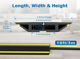 10 ft Floor Cable Cover Protector, Heavy Duty PVC Duct Easy to Unroll, Prevent Trip Hazard for Home V1258-DP02-F-577