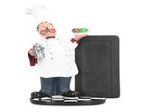 Resin Mustache Chef Figurine Fashion Small Ornaments Message Board Food Shop Hotel Decorations V1294-YM0714-3115210130111