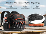 Tool Backpack, 65 Pockets, Heavy-duty Tools Storage Organizer Work Bags with Laptop Compartment & V952-GJBB1416INCH5R4Z0001V0