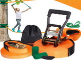 Slackline Kit with Training Line, 18.3m Backyard Slack Line Equipment, Easy Setup Tight Rope for V952-SCXTJ60YCSBX8AGABV0