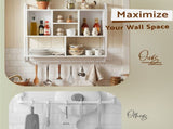 Artiss Floating Wall Shelf 6 Hooks Wall Mounted Storage Cubby Rack 73.5x74CM White FUR-U-WALL-01-WH