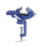 1Pc Professional Blue Clamp-on Table Vise with Rotating Swivel Base for Crafts V1192-AZ-W-32322