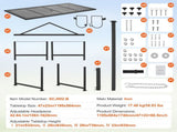 Goat & Sheep Stand, 47x23 inch Livestock Stand, Metal Livestock Milking and Shearing Stand 21" to V952-SCXJJHSYTM47HMU08V0