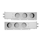 Stainless Steel Mud Flap Hangers with Light Cutouts, 2-1/2" Bolt Spacing, Spring Loaded V952-BKCDNBDJ212IW6KL0001V0