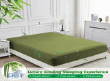 4 Piece Ultra Soft Bamboo Breathable Sheet Set -Hotel 2000TC Breathable Bed Sheets Set with 37 V1317-BAMBOO-AUQ-4JT-OLIVE-GREEN