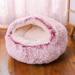 Pink Large PawfectFriend Cozy Burrowing Cave Pet Bed for Dogs Cats Kitten Plush Warm Soft Sleeping V571-740111698825