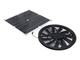 Solar Panel Fan Kit 12W Waterproof Solar Exhaust Fan for Indoors Small Chicken Coops Greenhouses V1294-YM0901-3111240021911