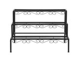 Artiss Plant Stand 3 Tier Metal Corner Plant Shelf Multiple Flower Holder Rack PS-L-3T-MT-BK