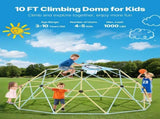 Climbing Dome, 305cm Geometric Dome Climber, 453kg Loading Jungle Gym Playground with 2 Basketballs V952-JHPDZJ10FTLQDD2DJ001V0