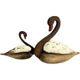 Set 2 Graceful Swans Ornament Assort 20cm, 14cm V637-12801SWN