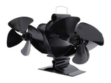 8 Blades Wood Stove Fan Aluminum Alloy Quiet Efficient Heat Powered Fireplace Fan with Magnetic V1294-YM0901-3114240088711