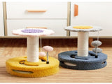 Green And Pink Sunflower Cat Scratching Post - 35cm Sisal Cat Tree with Plush Toys for Small Cats V888-ELOSUNG23628