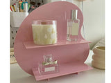 Cosmetic Storage Rack Makeup Shelf Organizer for Bathroom Bedroom Dressing Room Desk Pink S V1294-YM0512-3117220266115