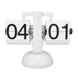 Flip Clock Large Number Battery Powered 304 Stainless Steel Tabletop Retro Flip Clock for Home V1294-YM0710-3115230112011