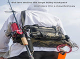 Fishing Tackle Storage Bag with Zipper and Rod Holder, Water-Resistant Carry Bag for Saltwater and V1237-ZY-917-022