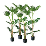 SOGA 4X 175cm Tropical Monstera Palm Artificial Plant Tree, Real Touch Technology, with UV APLANTFHG17510X4