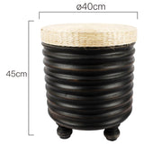 Nero Wave Stool / Side Table 40x45cm V637-90321STL