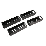 4Pcs Magnetic Spice Rack Movable Strong Magnet Sturdy Metal Simple Black Fridge Spice Shelf for Home V1294-YM0901-3117230243111