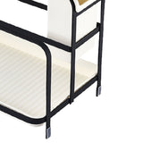 Chopsticks Draining Rack Multifunctional Carbon Steel and PP Kitchen Counter Utensil Holder Black V1294-YM0901-3118240168612