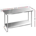 Cefito 1524x610mm Stainless Steel Kitchen Bench 430 SSKB-430S-60