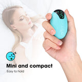 Winter Sleep Aid Bundle - Black Handheld EMS Pulse Device with 15 Levels and Black Imitation Silk V888-ELOSUNG53617