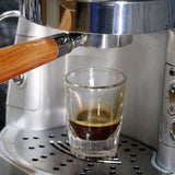 51mm Bottomless Portafilter with Filter Basket & Wooden Handle Replacement for Delonghi V1369-AZ3-W-15534