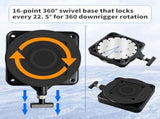 1Pack 2207003 Low-Profile Swivel Base Compatible with for Ca-Nnon 3991913 Downrigger Mount V1370-AZ4-07635